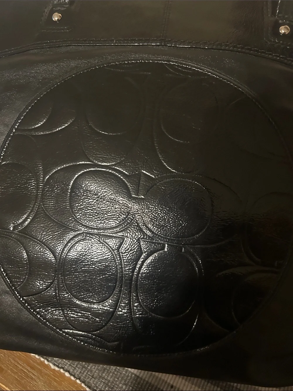 Coach Laura Black Leather Tote